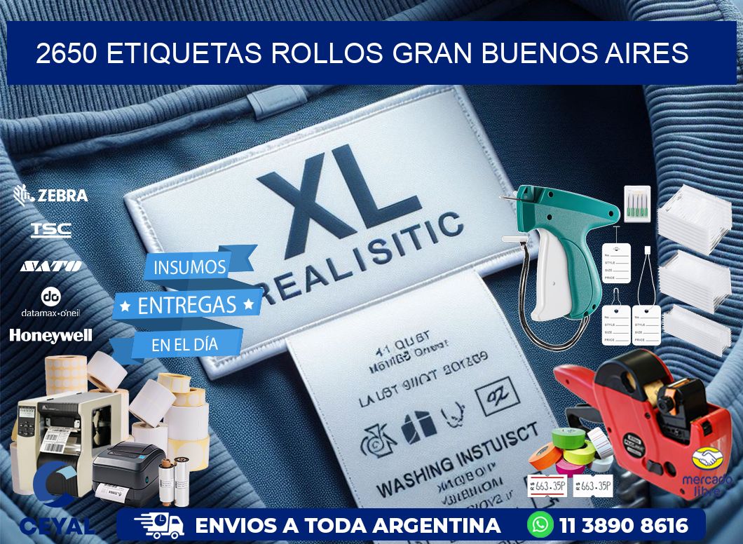 2650 etiquetas rollos GRAN BUENOS AIRES