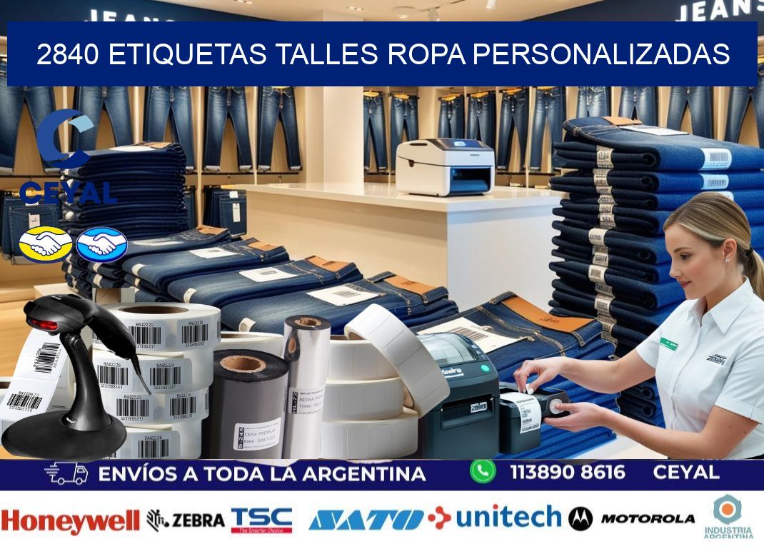 2840 ETIQUETAS TALLES ROPA PERSONALIZADAS