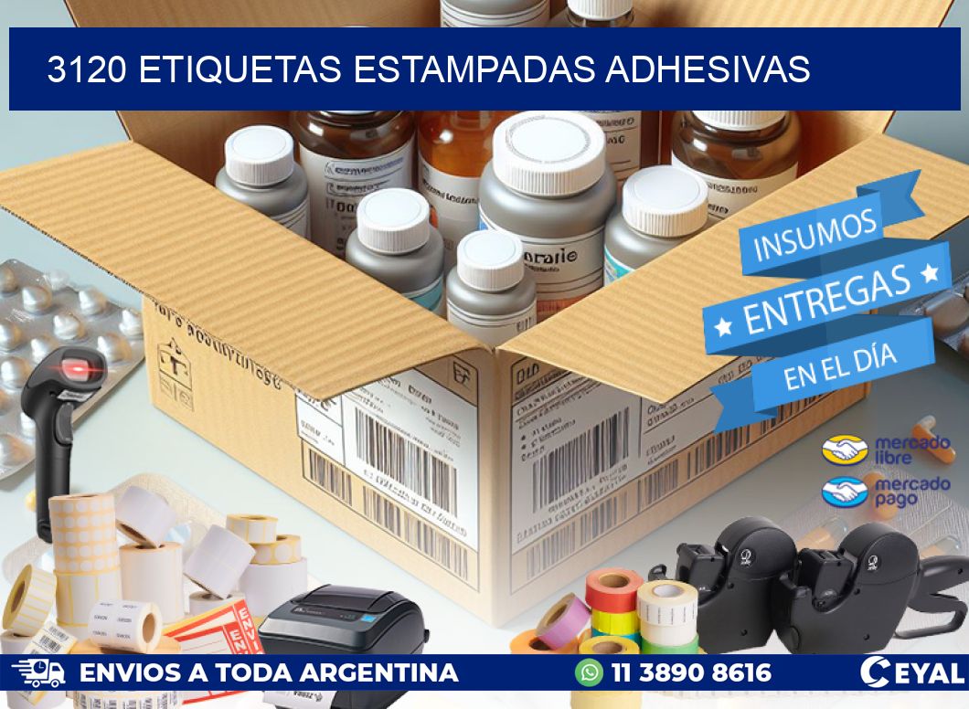 3120 etiquetas estampadas adhesivas