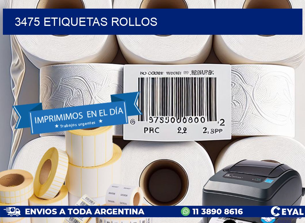 3475 Etiquetas rollos