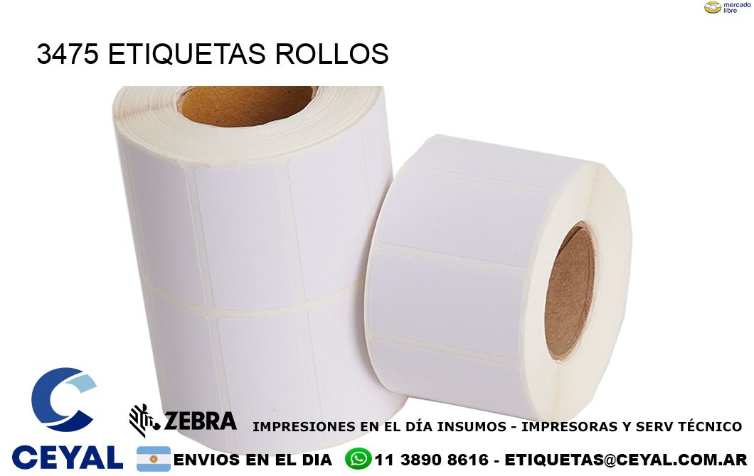 3475 Etiquetas rollos