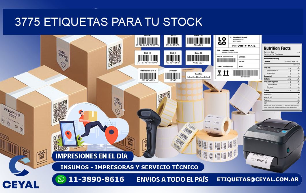 3775 etiquetas para tu stock