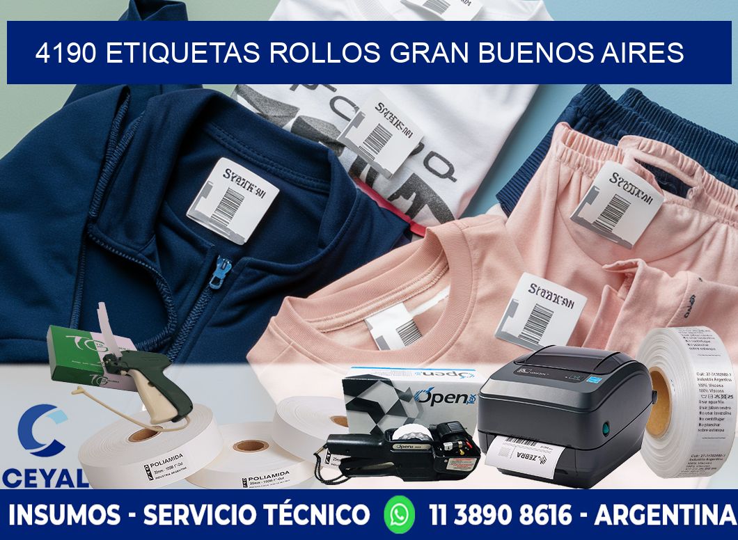 4190 etiquetas rollos GRAN BUENOS AIRES