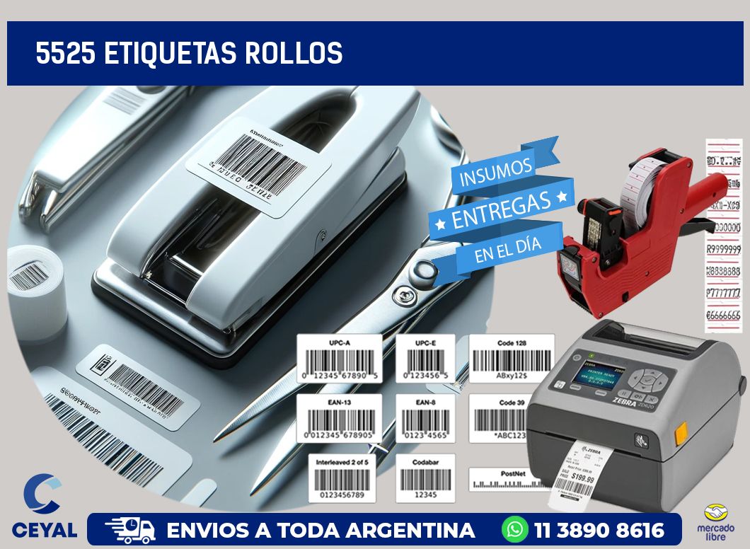 5525 etiquetas rollos
