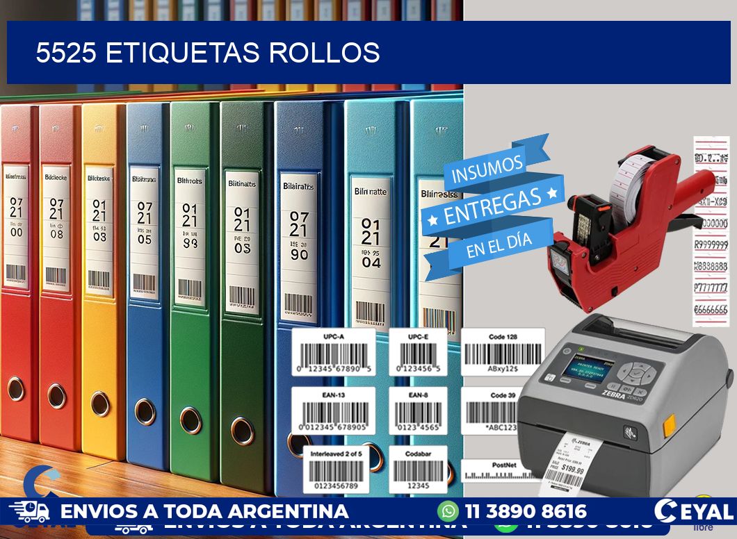 5525 etiquetas rollos
