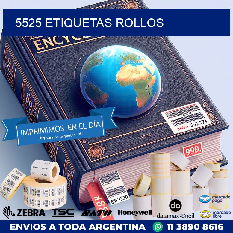 5525 etiquetas rollos