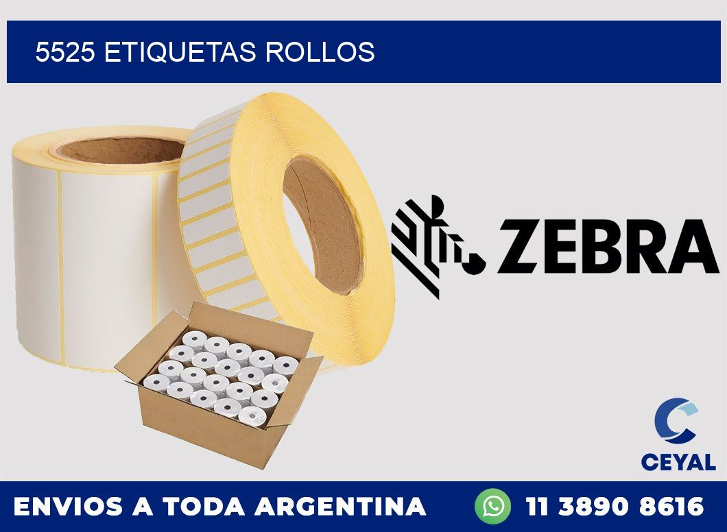 5525 etiquetas rollos