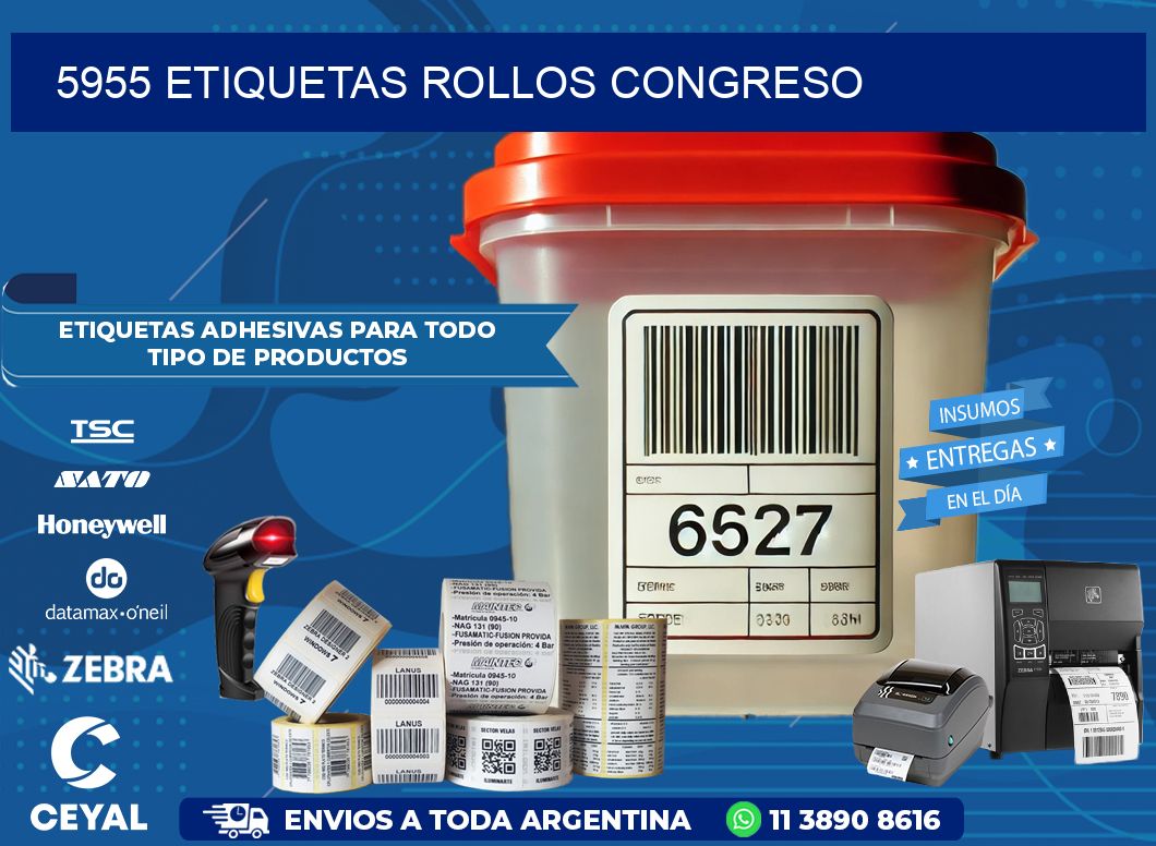 5955 etiquetas rollos CONGRESO