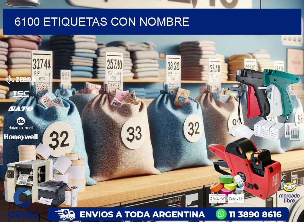 6100 etiquetas con nombre