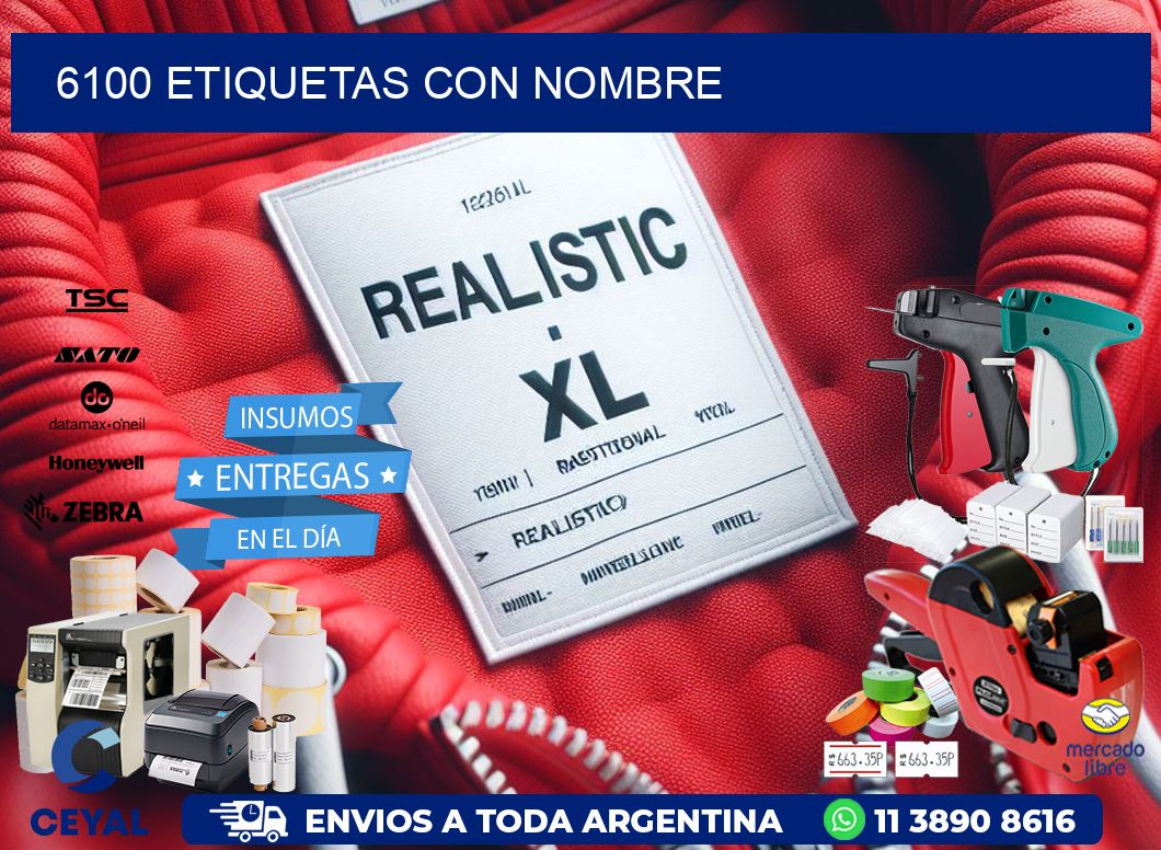6100 etiquetas con nombre