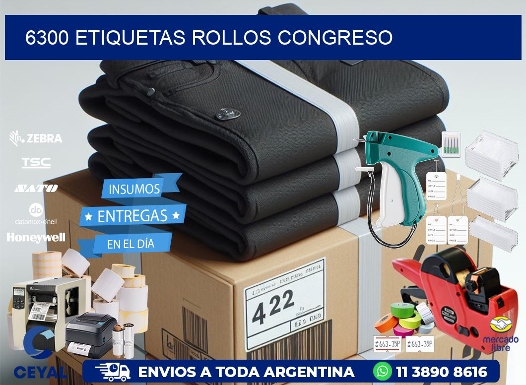 6300 etiquetas rollos CONGRESO