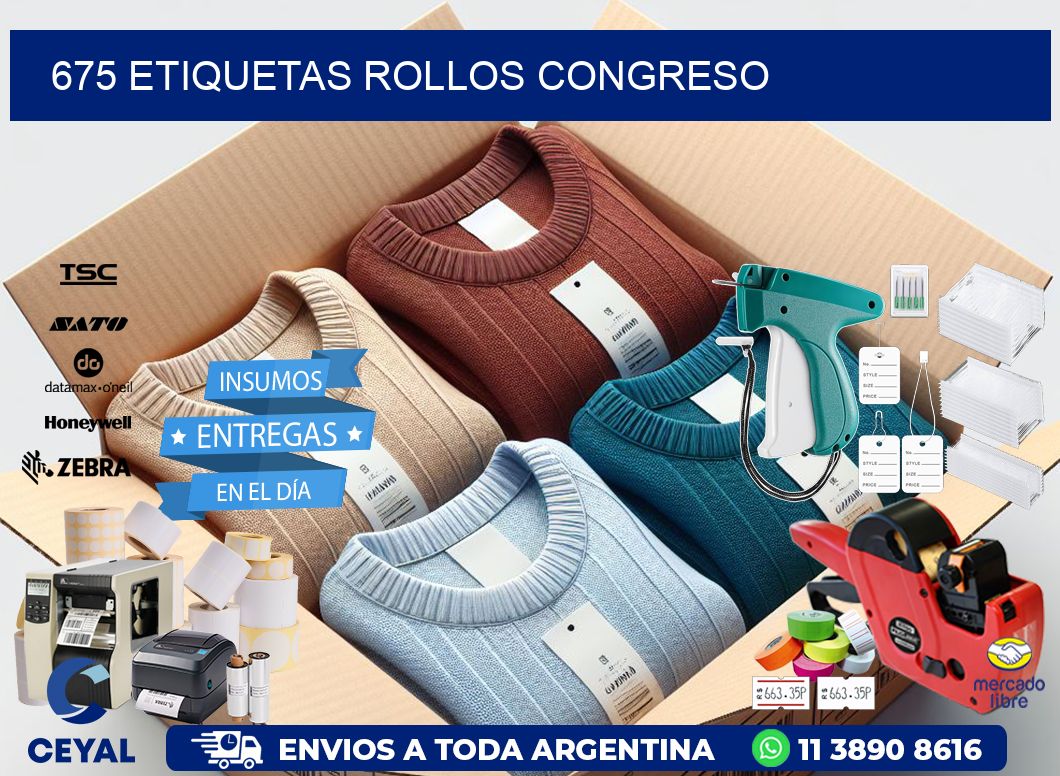 675 etiquetas rollos CONGRESO