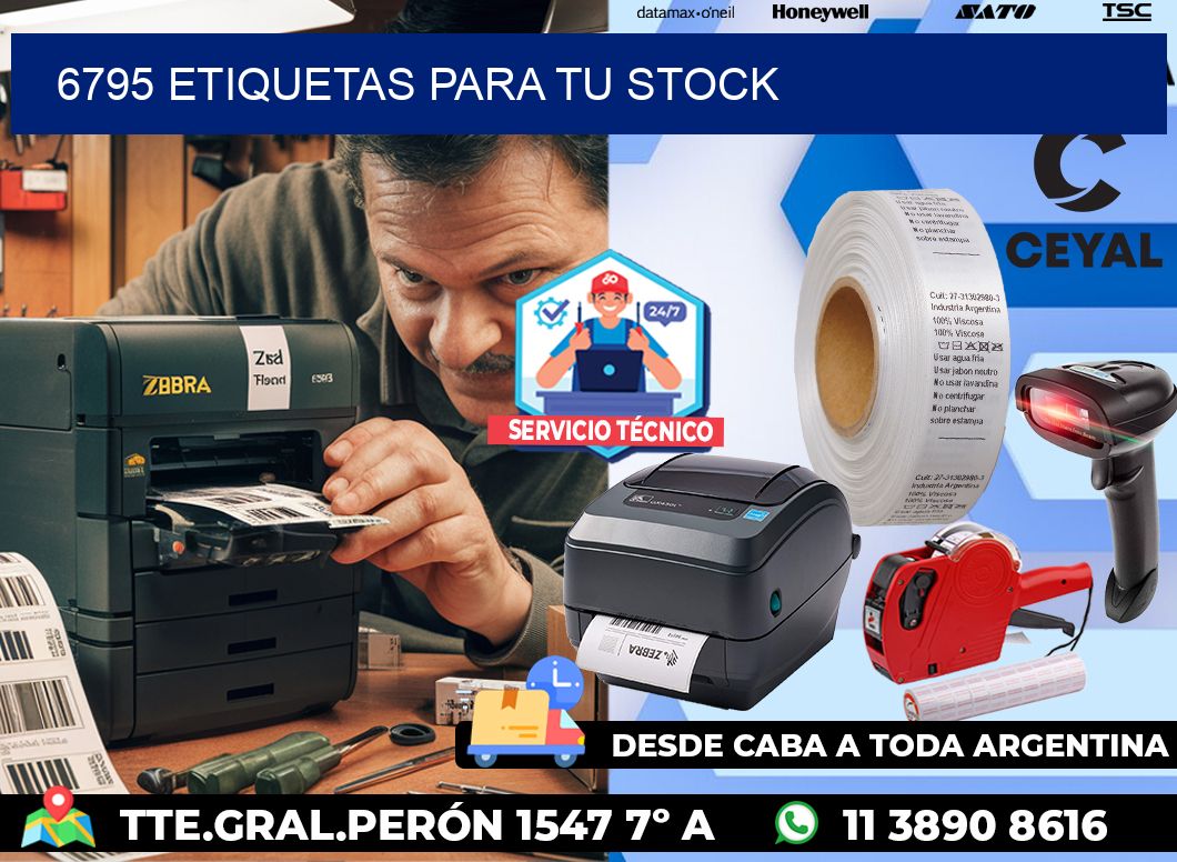 6795 etiquetas para tu stock