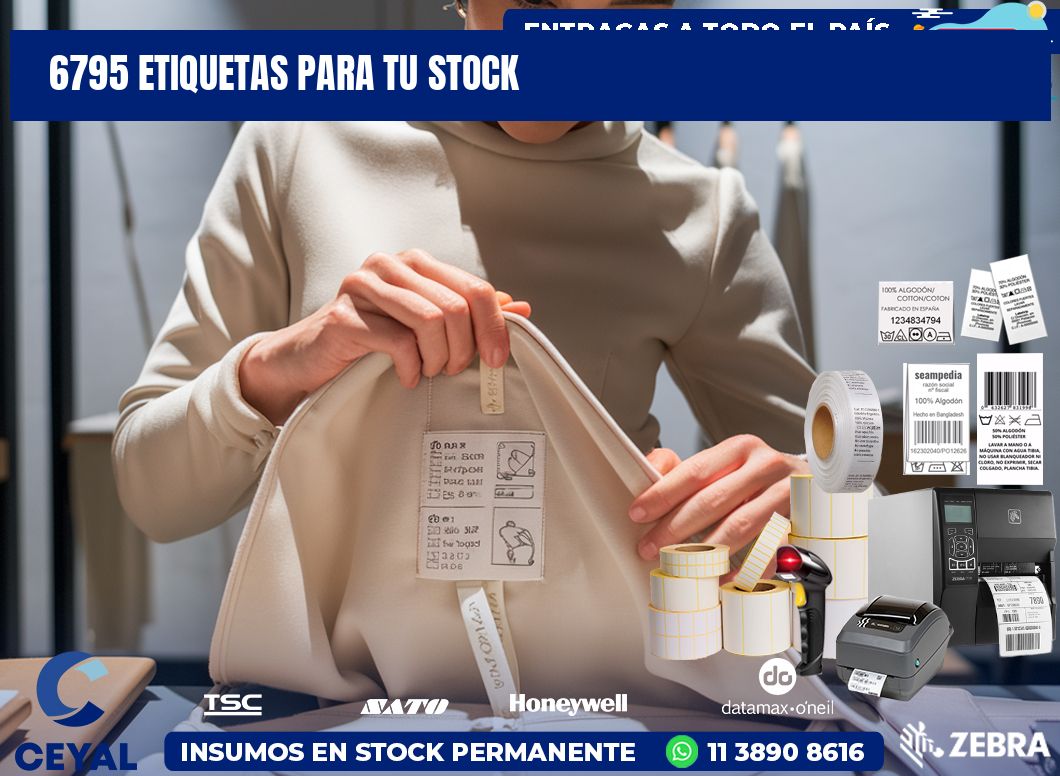 6795 etiquetas para tu stock