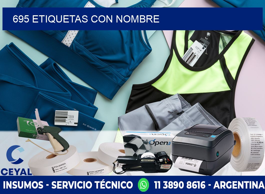 695 etiquetas con nombre