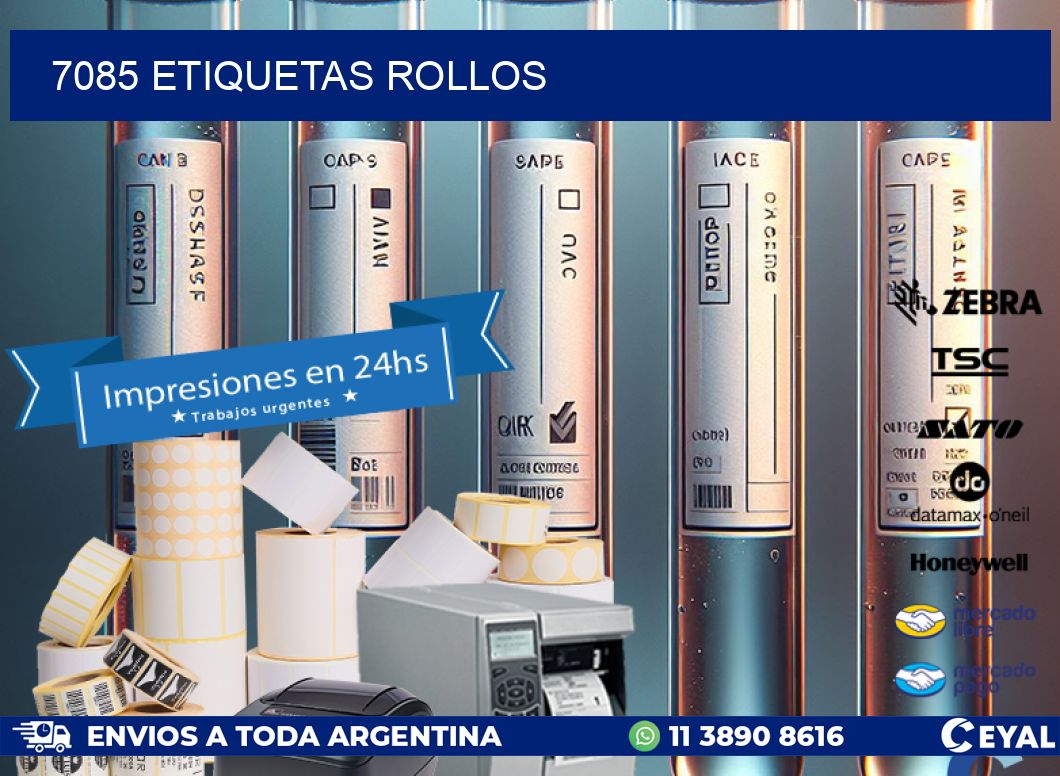 7085 etiquetas rollos