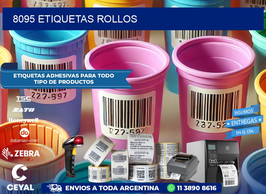 8095 etiquetas rollos