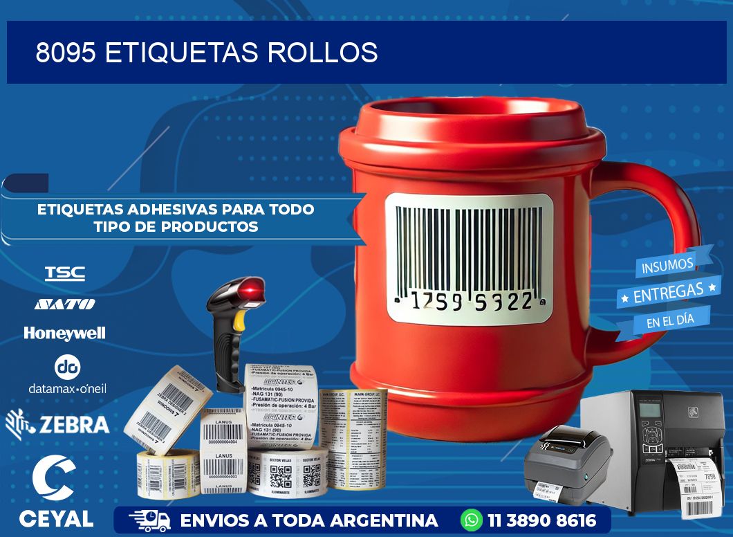 8095 etiquetas rollos