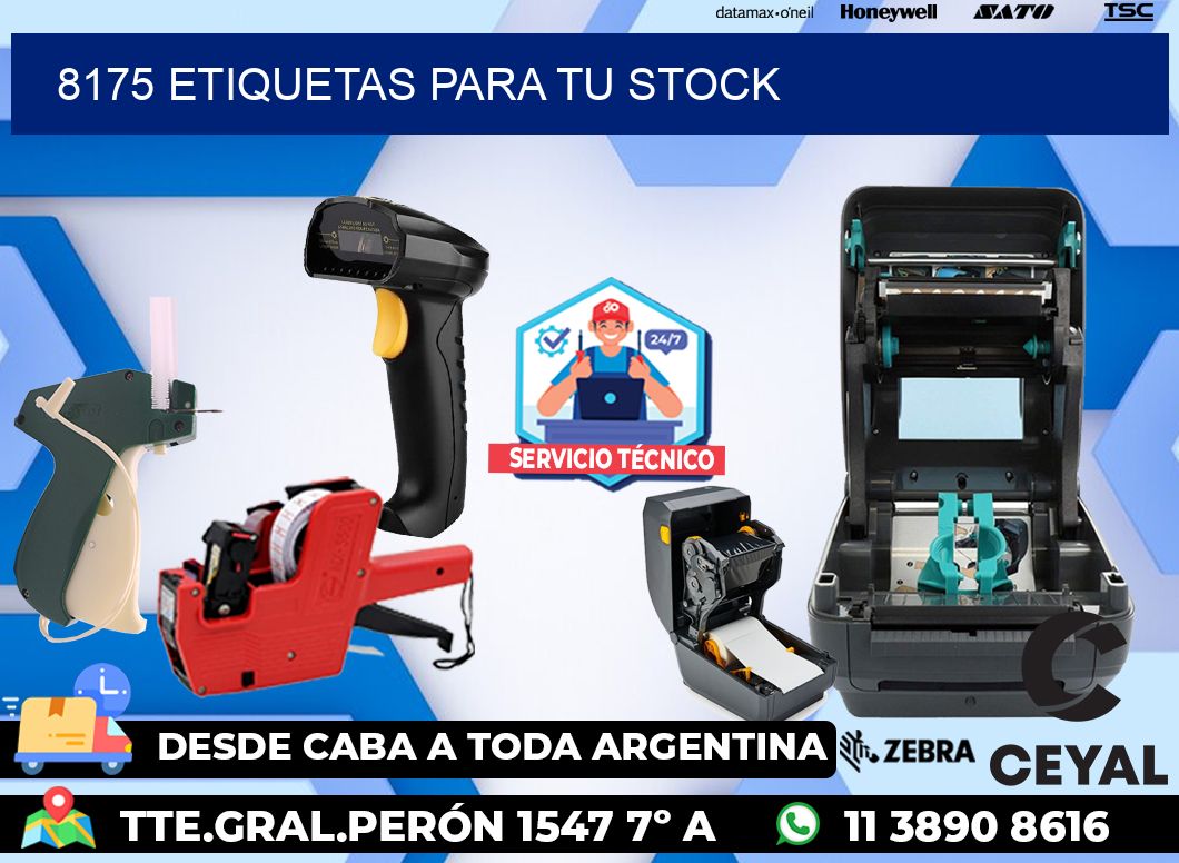 8175 etiquetas para tu stock