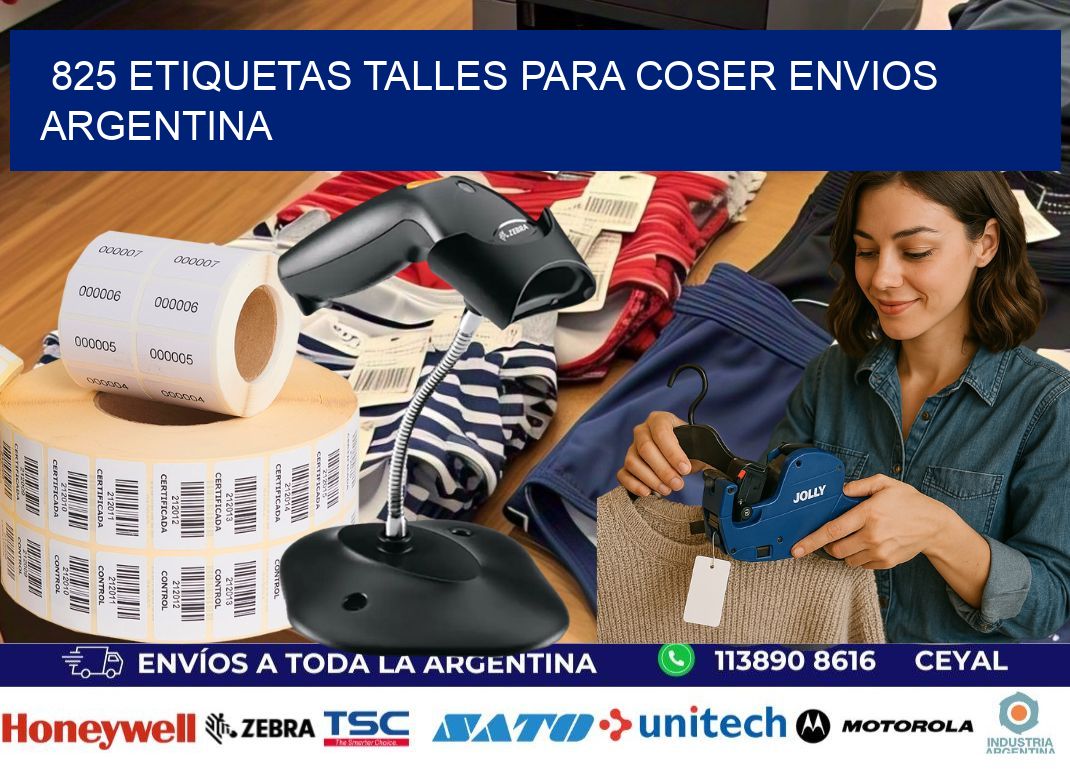 825 ETIQUETAS TALLES PARA COSER ENVIOS ARGENTINA