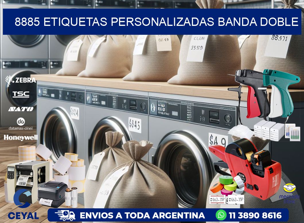 8885 Etiquetas personalizadas banda doble