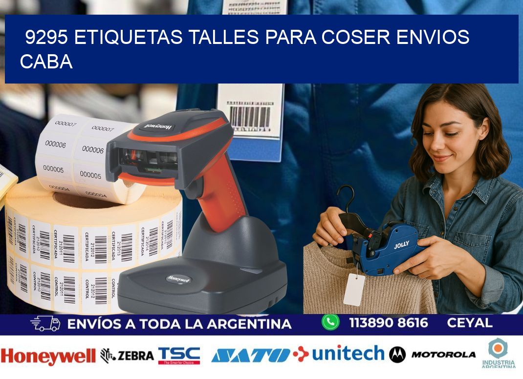 9295 ETIQUETAS TALLES PARA COSER ENVIOS CABA