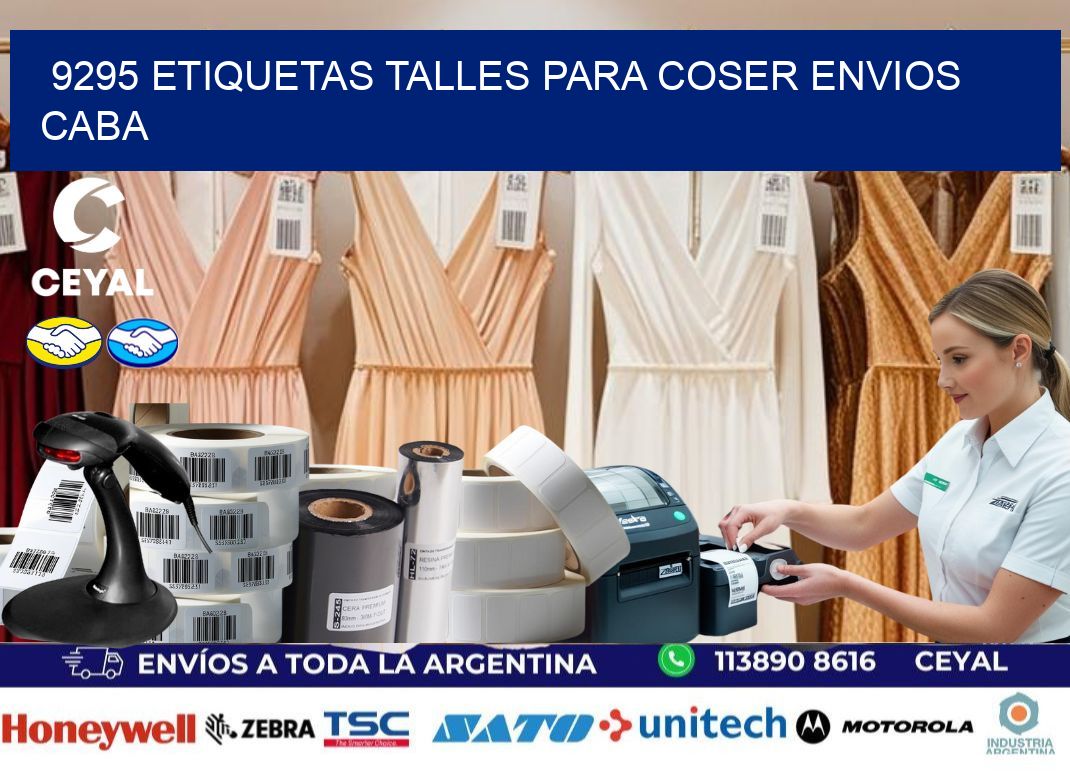 9295 ETIQUETAS TALLES PARA COSER ENVIOS CABA