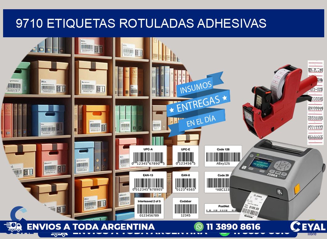 9710 etiquetas rotuladas adhesivas