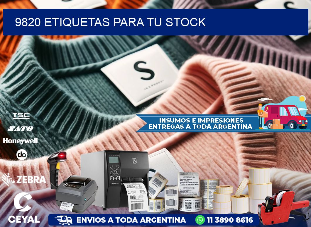 9820 etiquetas para tu stock