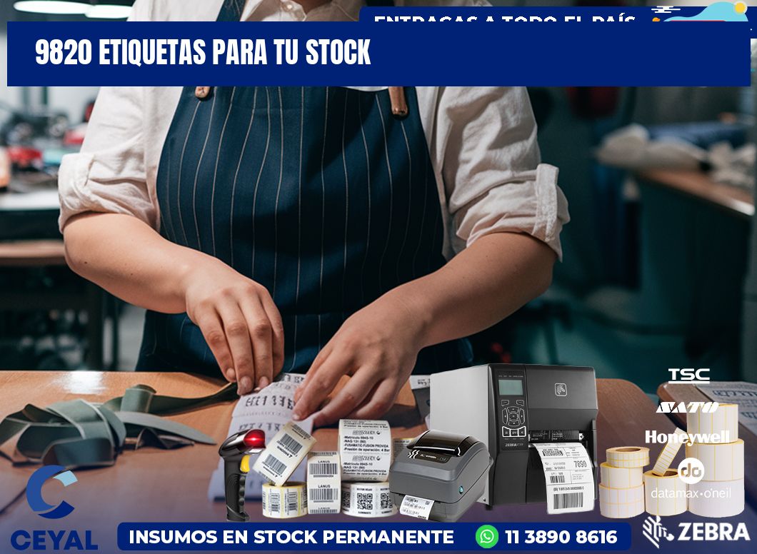 9820 etiquetas para tu stock