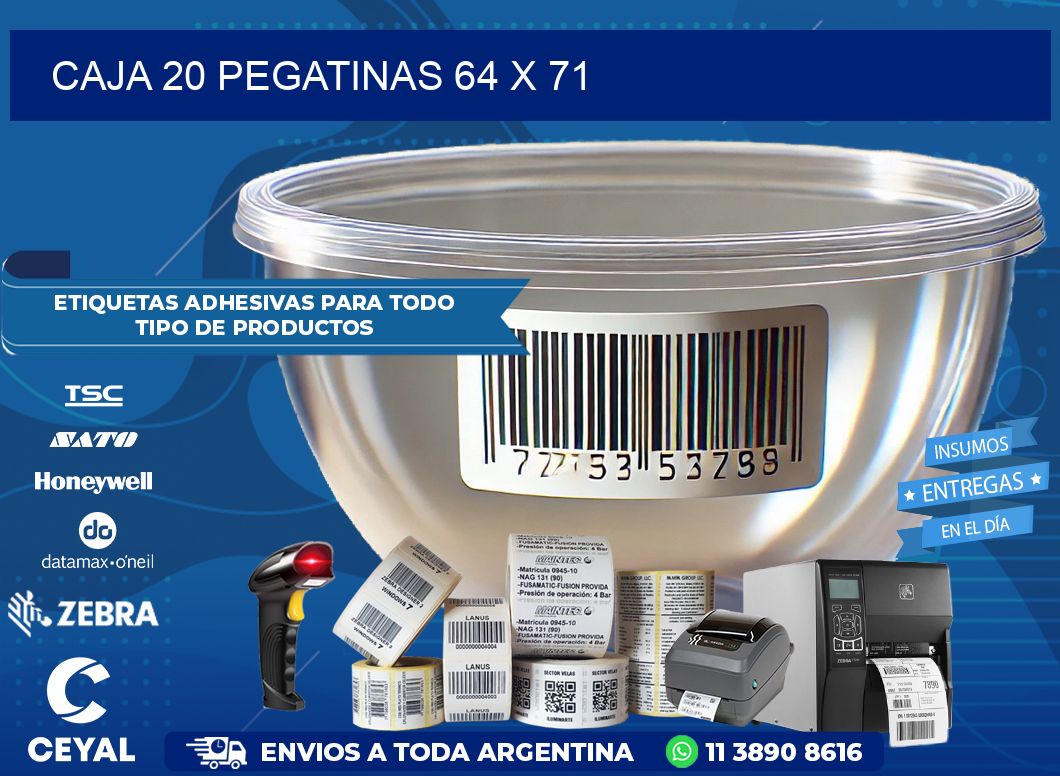 CAJA 20 PEGATINAS 64 x 71