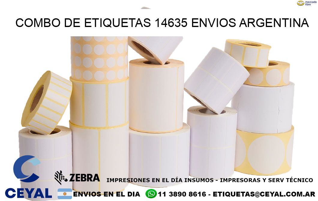 Combo de etiquetas 14635 ENVIOS ARGENTINA