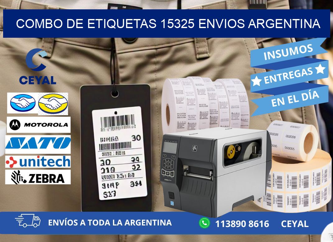 Combo de etiquetas 15325 ENVIOS ARGENTINA