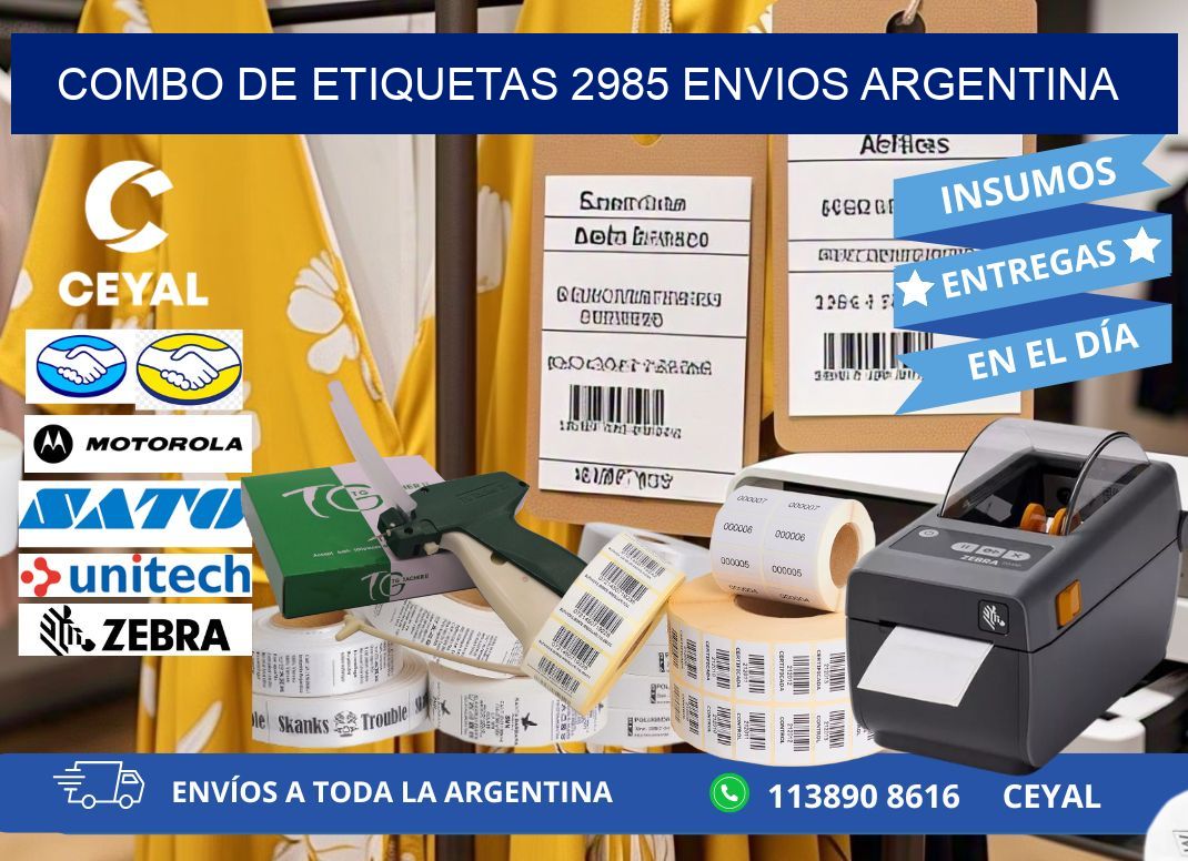 Combo de etiquetas 2985 ENVIOS ARGENTINA