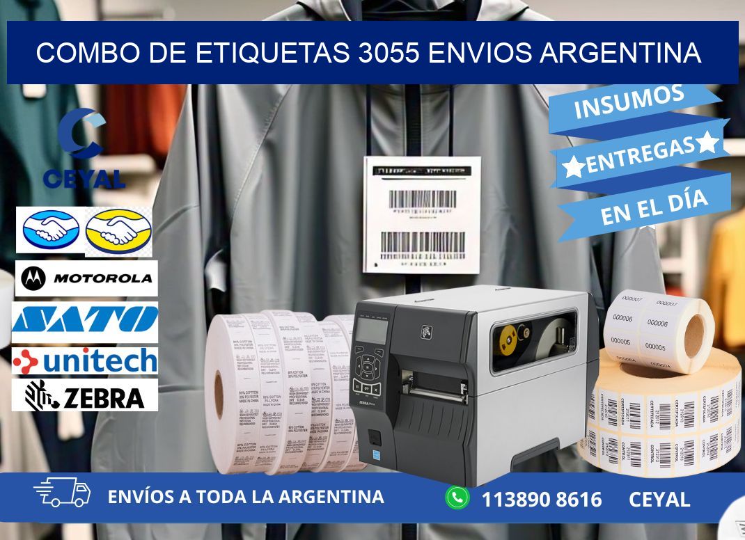 Combo de etiquetas 3055 ENVIOS ARGENTINA