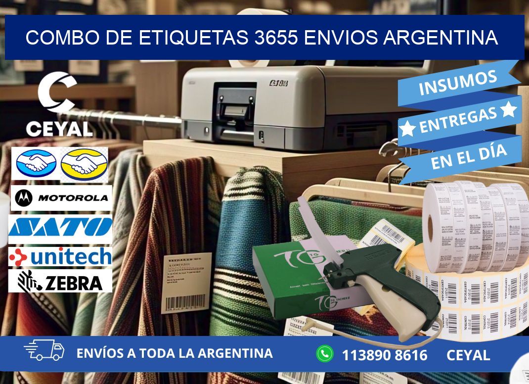 Combo de etiquetas 3655 ENVIOS ARGENTINA
