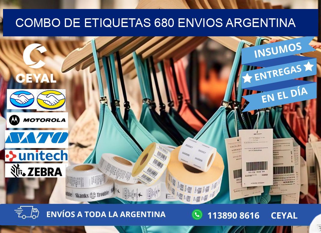 Combo de etiquetas 680 ENVIOS ARGENTINA