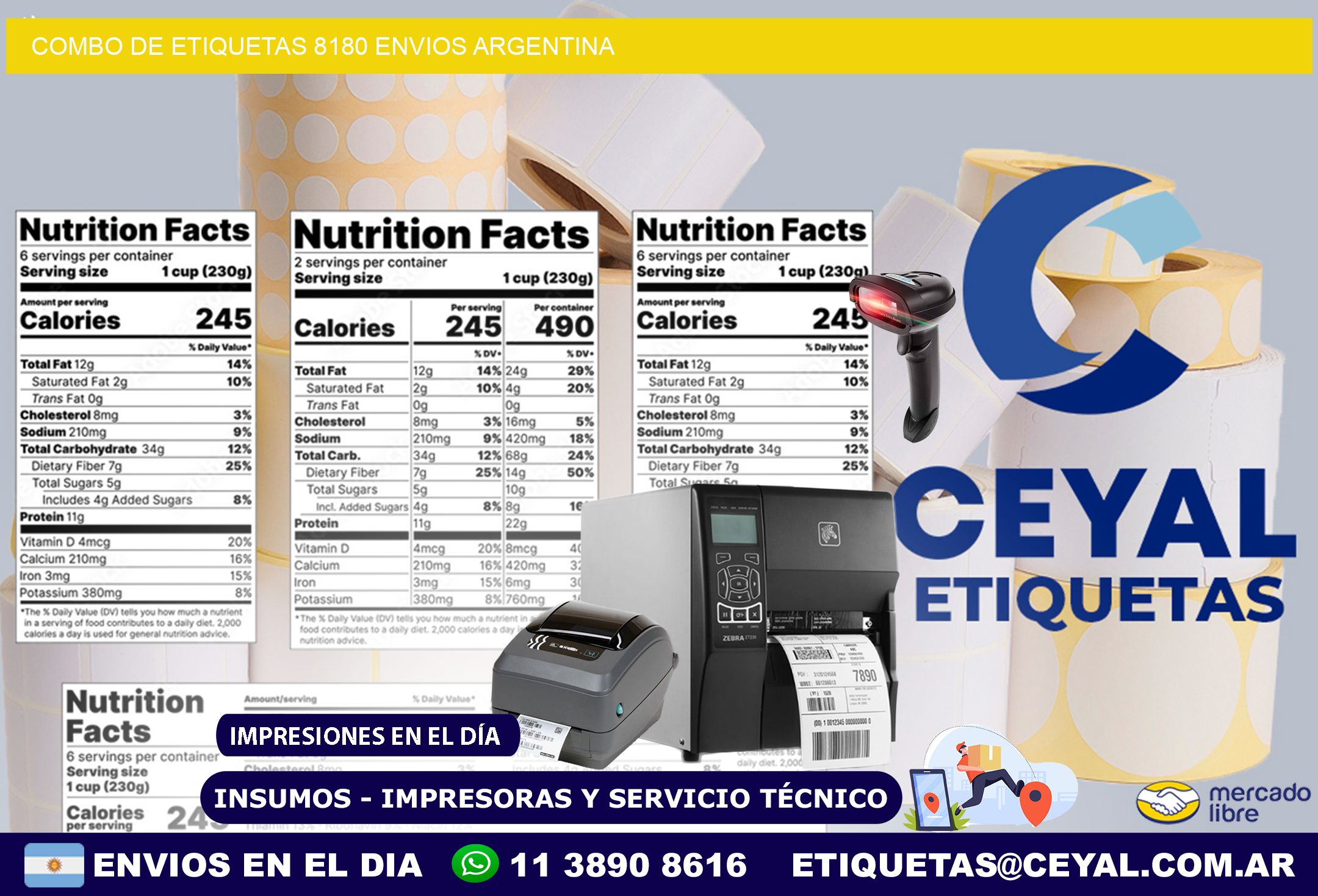 Combo de etiquetas 8180 ENVIOS ARGENTINA