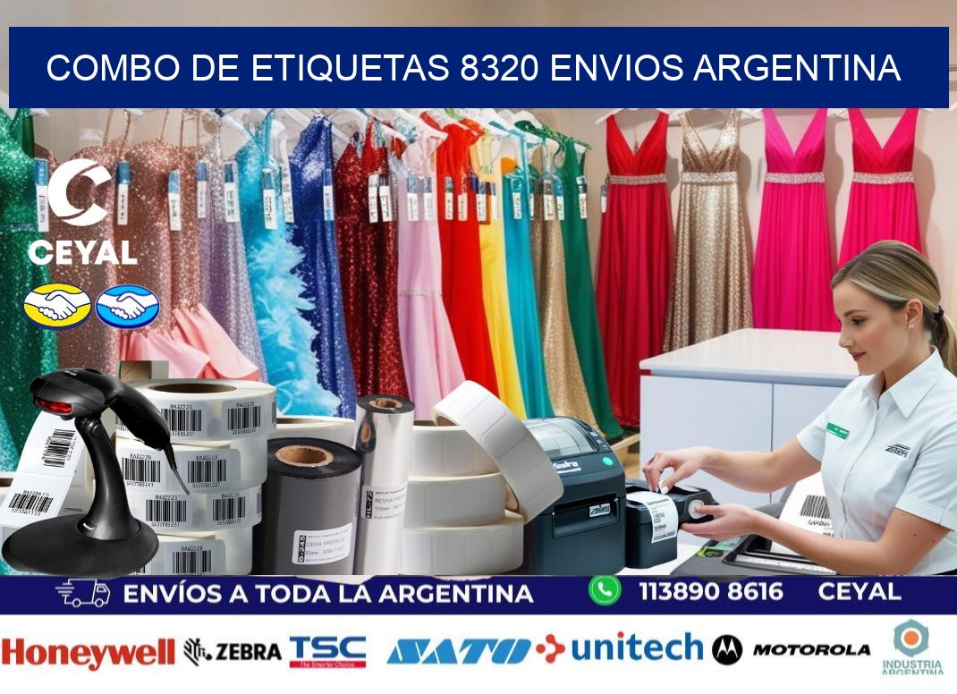 Combo de etiquetas 8320 ENVIOS ARGENTINA