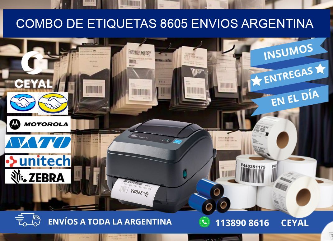 Combo de etiquetas 8605 ENVIOS ARGENTINA
