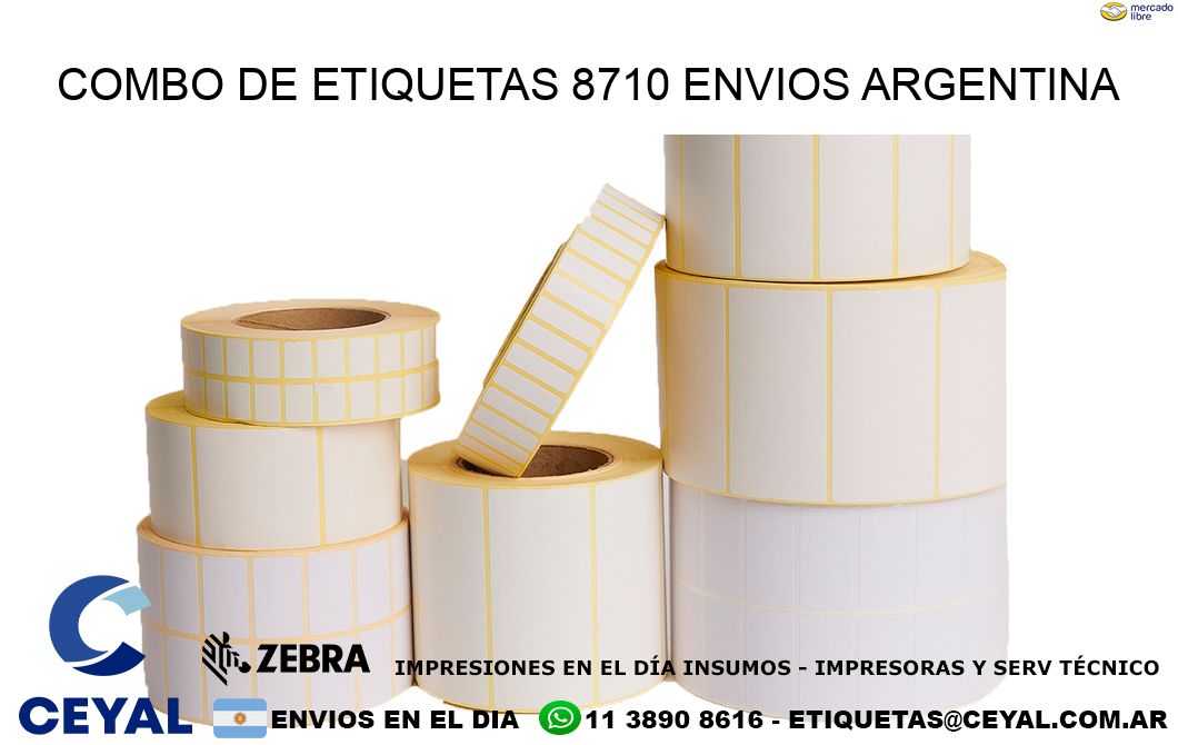 Combo de etiquetas 8710 ENVIOS ARGENTINA