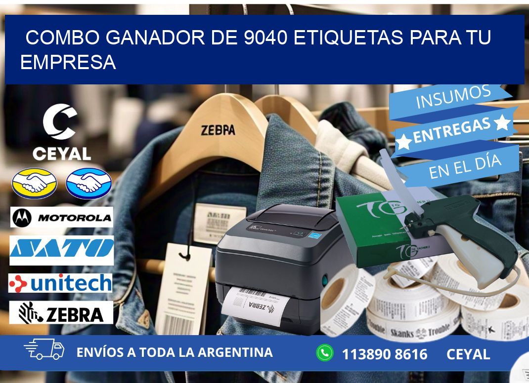 Combo ganador de 9040 etiquetas para tu empresa