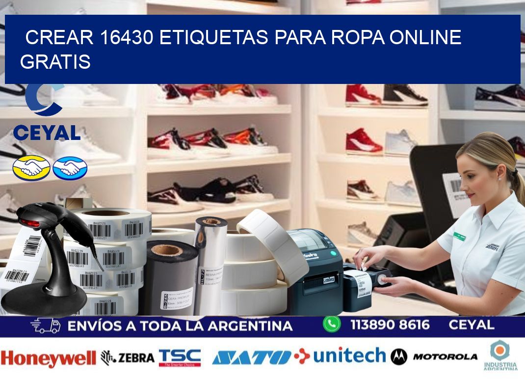 Crear 16430 etiquetas para ropa online gratis