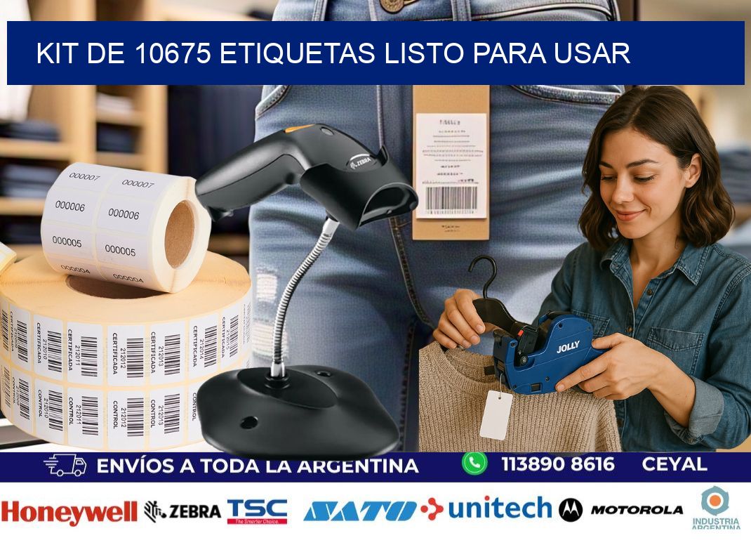 Kit de 10675 etiquetas listo para usar