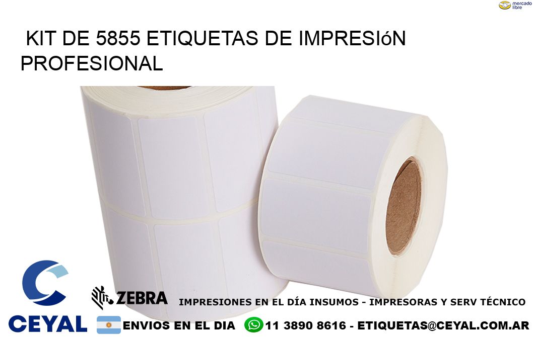 Kit de 5855 etiquetas de impresión profesional