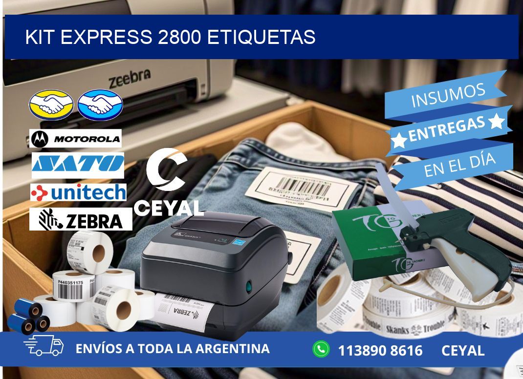 Kit express 2800 etiquetas