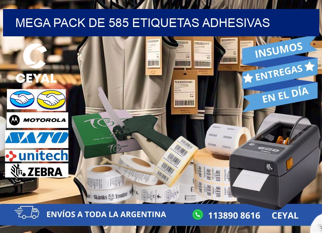 Mega pack de 585 etiquetas adhesivas