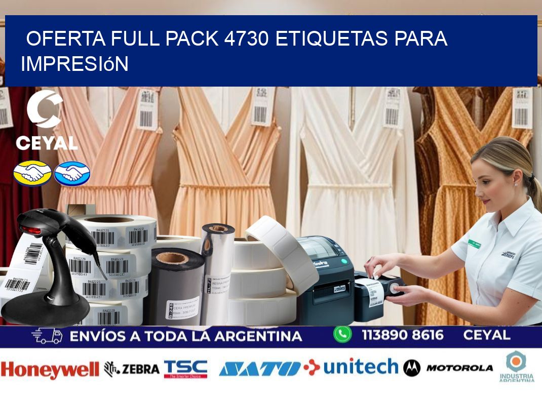 Oferta full pack 4730 etiquetas para impresión