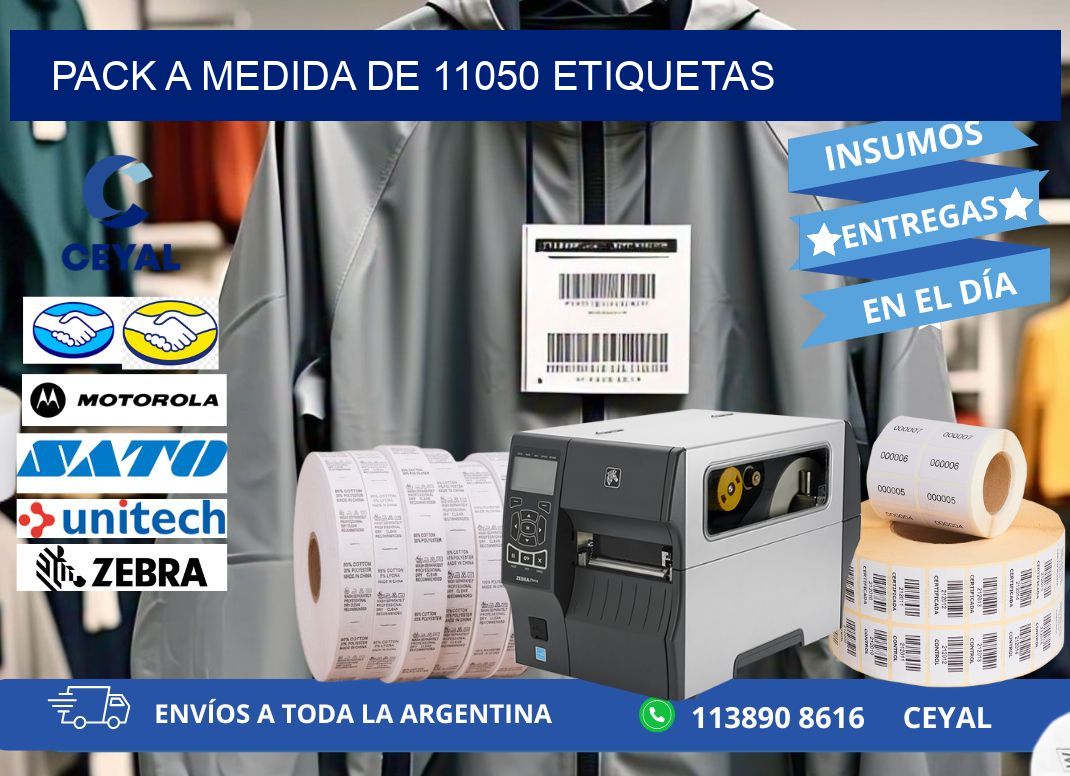 Pack a medida de 11050 etiquetas