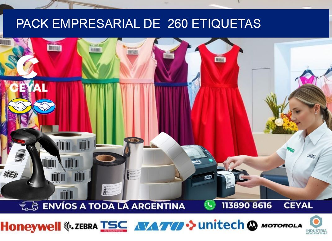 Pack empresarial de  260 etiquetas